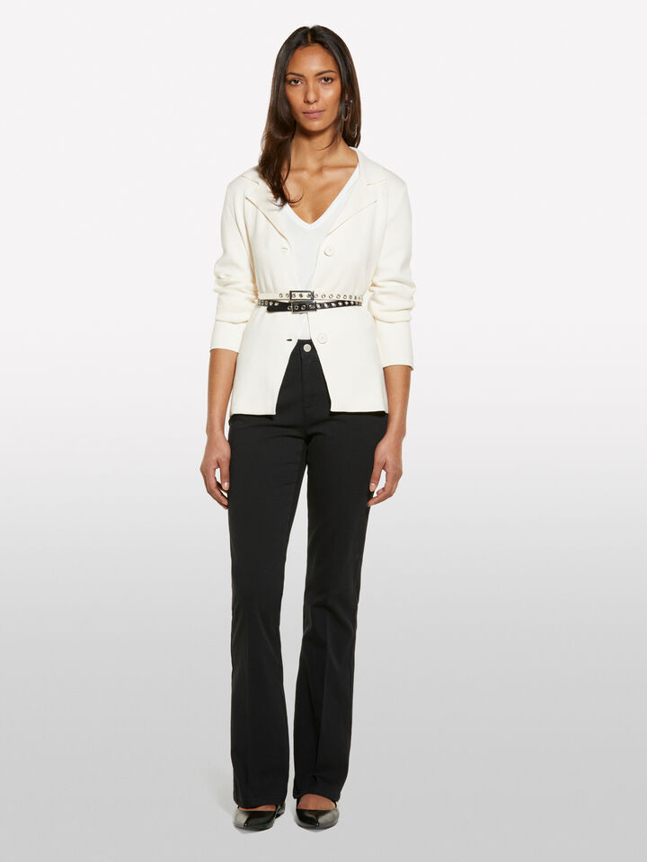 Calças flare fit preto - calças flare para mulher - Preto | Sisley image number 1